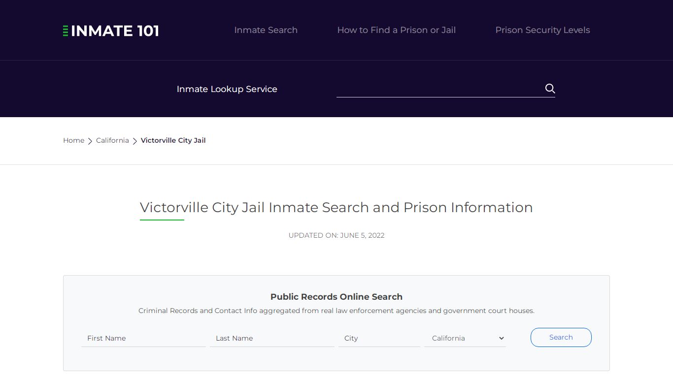 Victorville City Jail Inmate Search, Visitation, Phone no ...